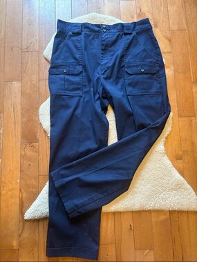 Men's Vintage Tilley Endurables Dark Navy Utility Cargo Pants with Flap Pockets